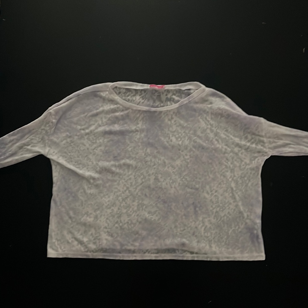 Pink Lily Long-Sleeve Shirt, Size Small, Colors Purple and Silver